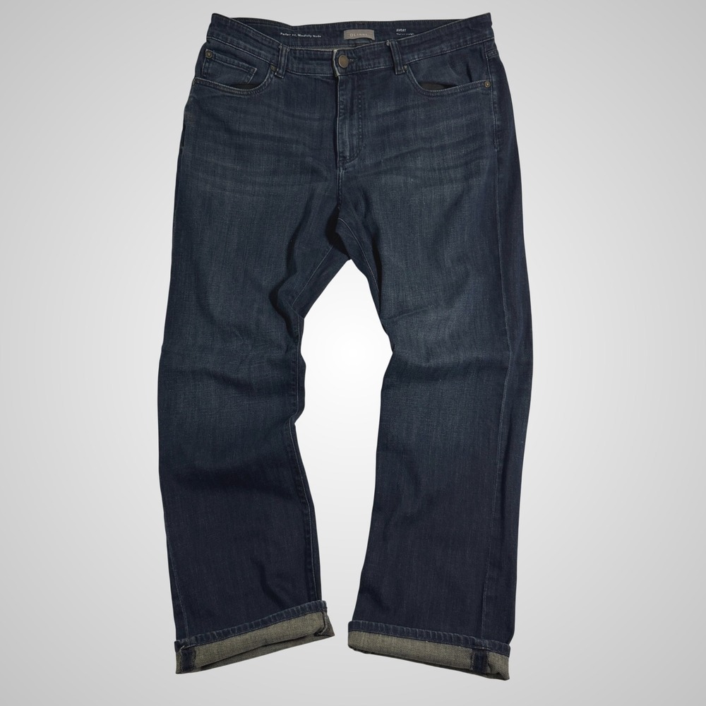 DL1961 Avery Modern Straight Jeans 36x32 Dark Indigo Shift Wash Mens